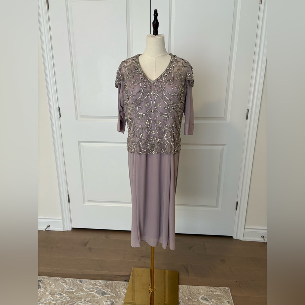 Adore Lavender Embellished Midi Dress